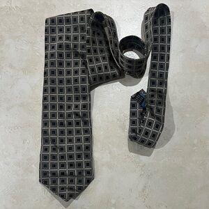 Alexander Julian Black and White Checkered Tie
